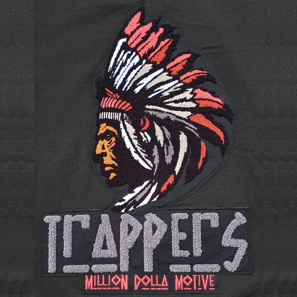 
                  
                    Chenille Trappers - Black Hoodie Sweatshirt
                  
                