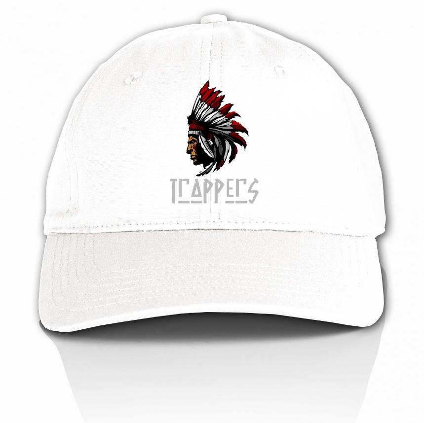 Trappers - Red on White Dad Hat