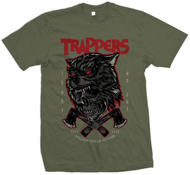Trappers Trust No One - Olive T-Shirt T-Shirt Million Dolla Motive 