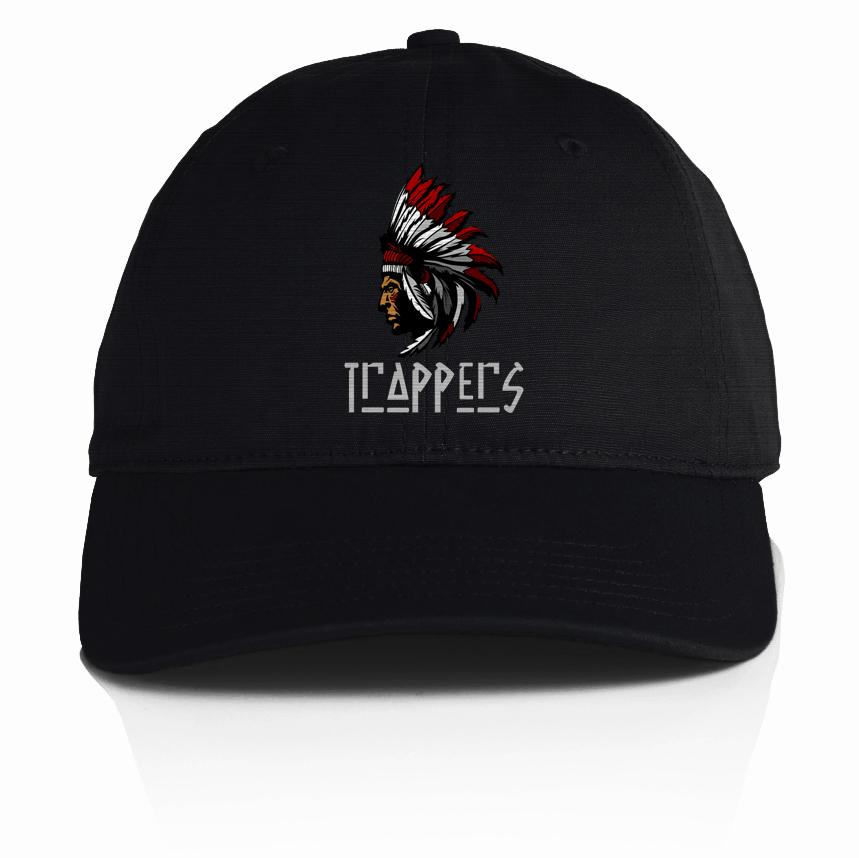 Trappers - Red on Black Dad Hat