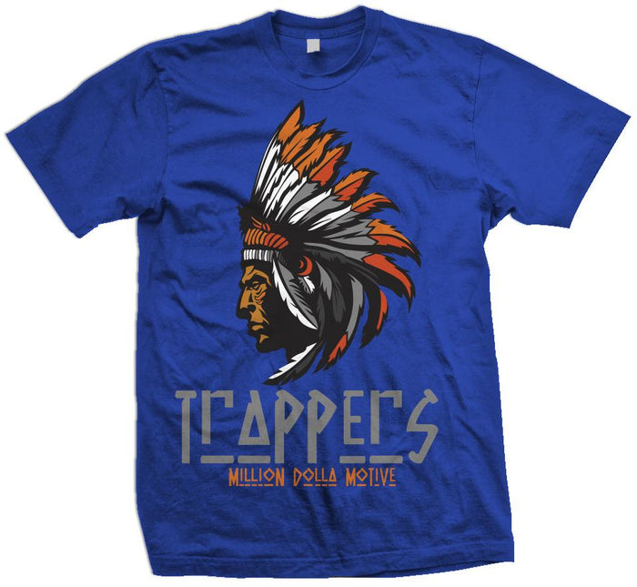 Trappers - Orange on Royal Blue T-Shirt - Million Dolla Motive