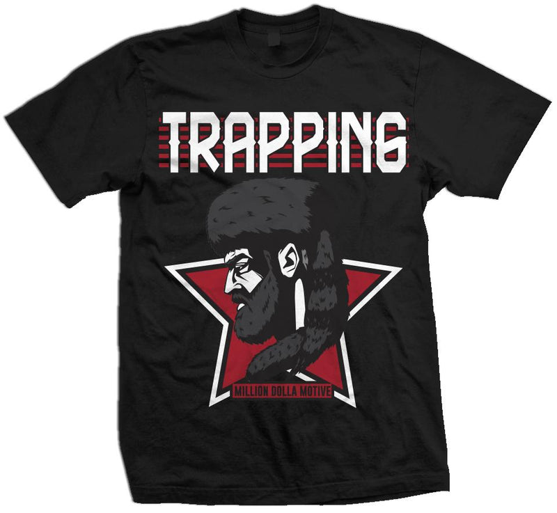 Trapping Star - Red on Black T-Shirt T-Shirt Million Dolla Motive 