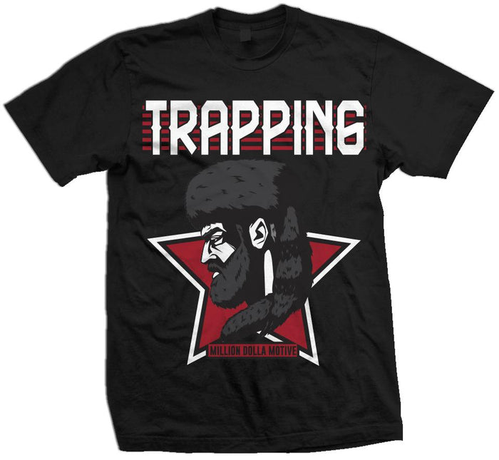 Trapping Star - Red on Black T-Shirt