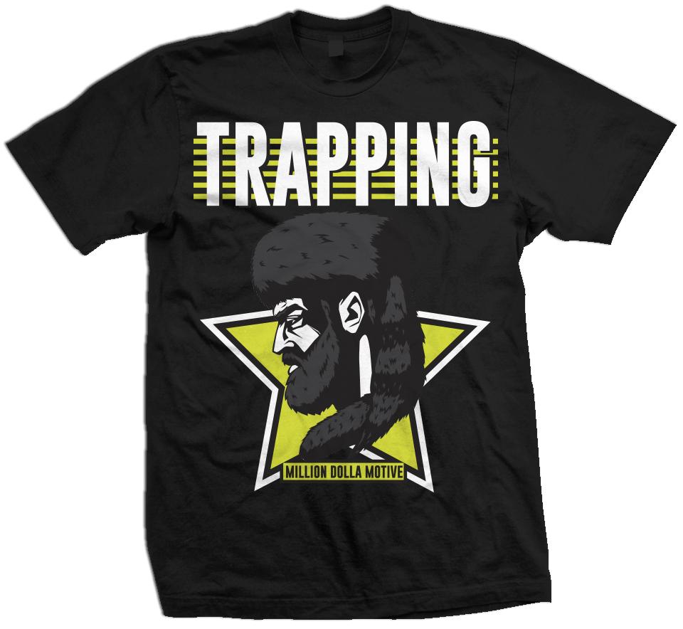 Trapping Star - Volt on Black T-Shirt