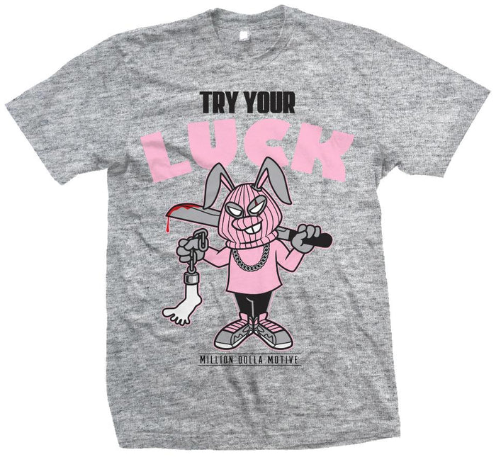 Try Your Luck Hare - Heather Grey T-Shirt