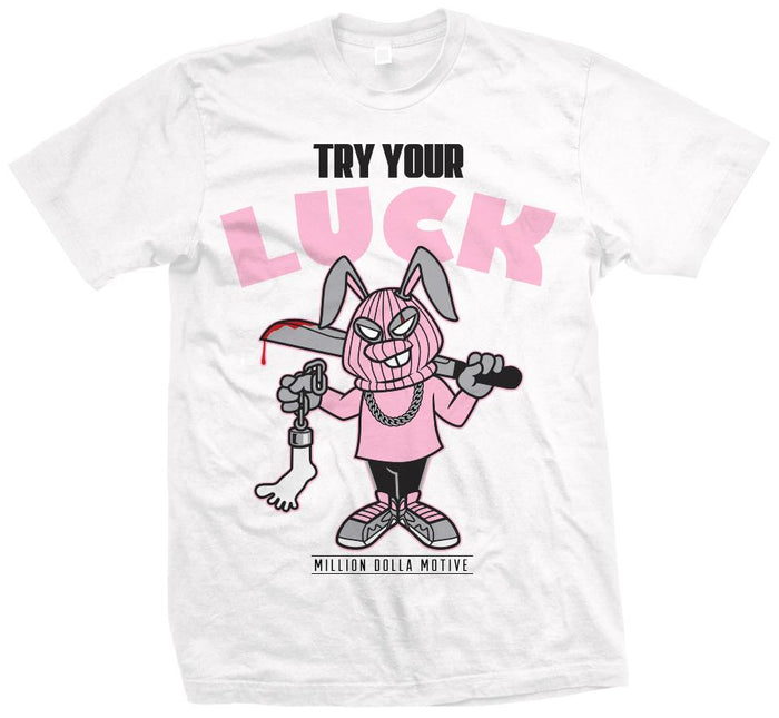 Try Your Luck Hare - White T-Shirt