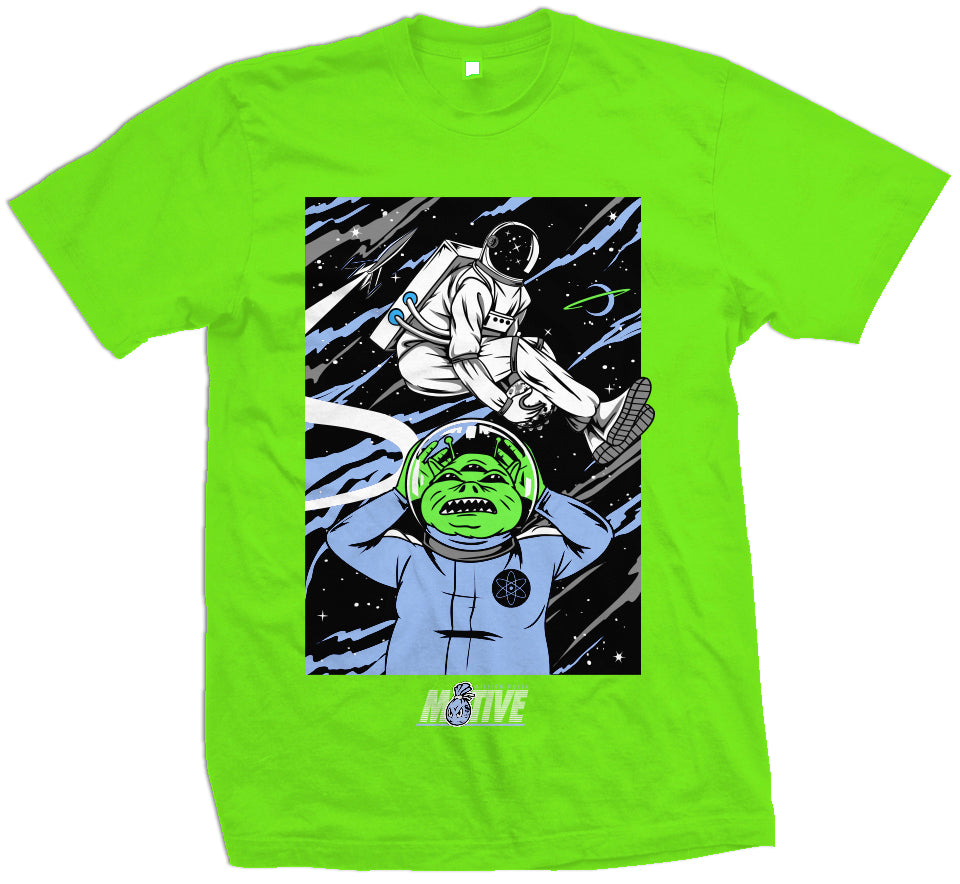 Under The Legs Dunk - Ghost Electric Green T-Shirt
