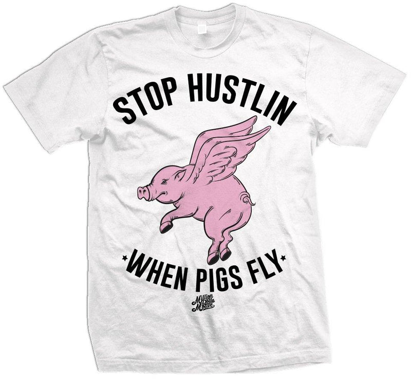 When Pigs Fly - White T-Shirt | Foamposite Elemental Rose - Million Dolla Motive