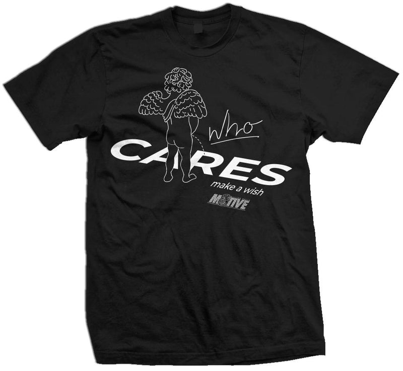Who Cares? Make A Wish - Black T-Shirt T-Shirt Million Dolla Motive 